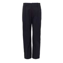 Women's Navy Blue Cotton Casual Pants