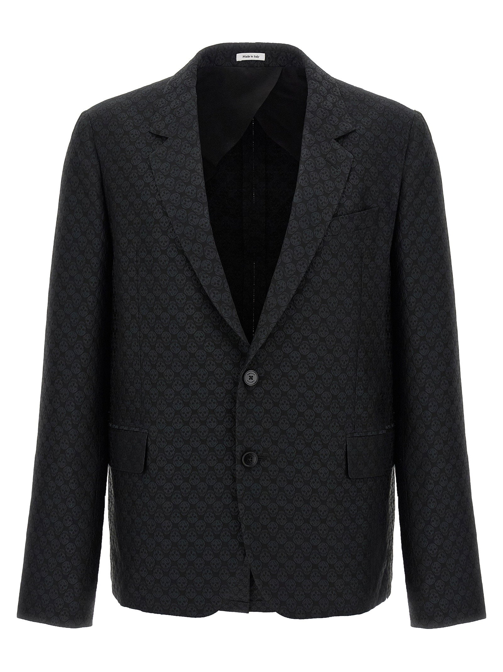 Alexander McQueen Skull Jacquard Blazer — Black