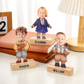 Uniforme escolar personalizado Cara del personaje Placa acrílica con base de madera y nombre Decoración del hogar Cumpleaños Día del niño Regalo para niños Niñas