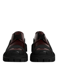Men's Red Leather Lace Up Trekking Dress Shoes Calf