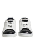 Men's Portofino Sneaker White Calfskin Crocodile Leather