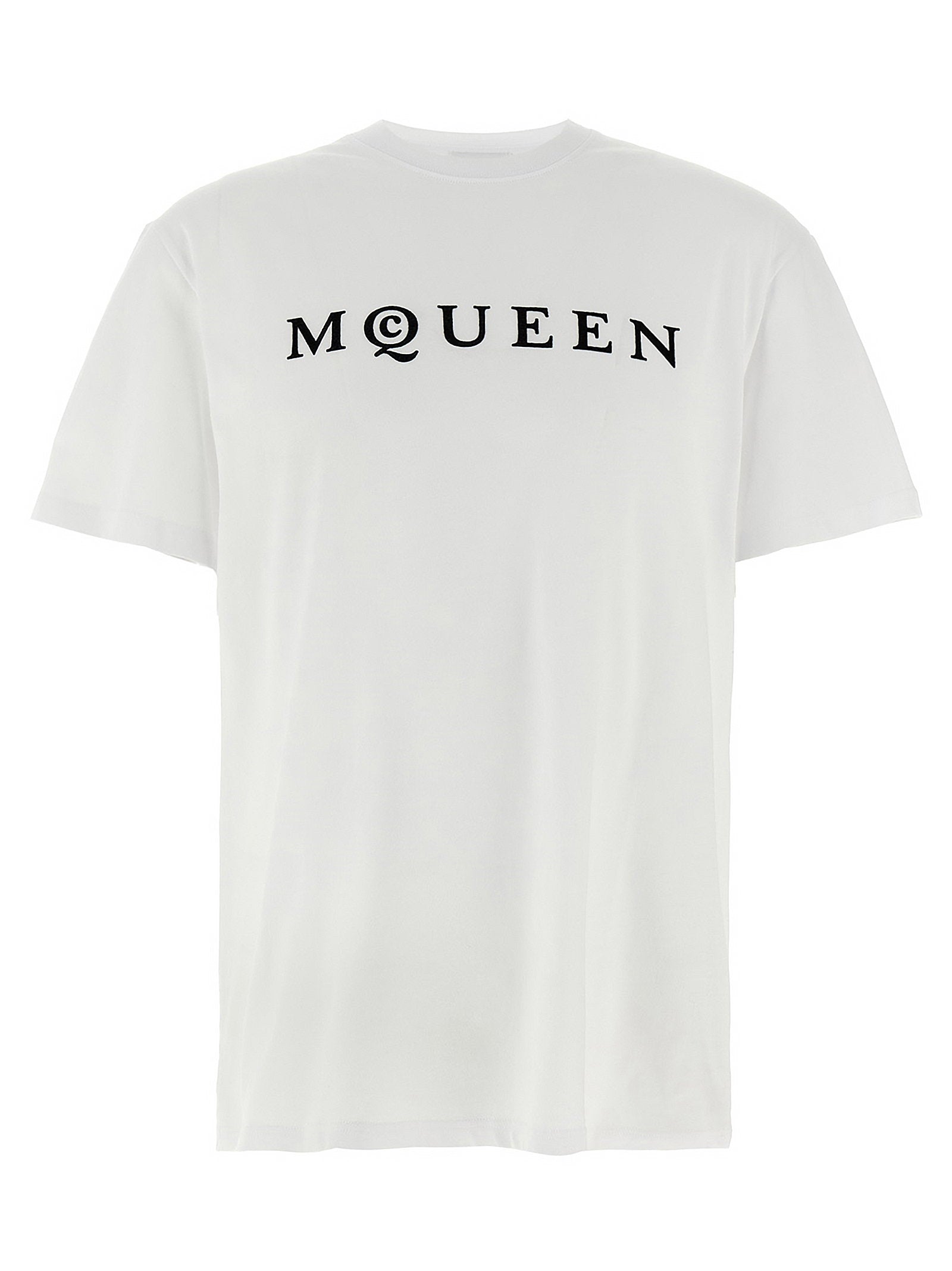 Alexander McQueen Flocked Logo T-shirt — White