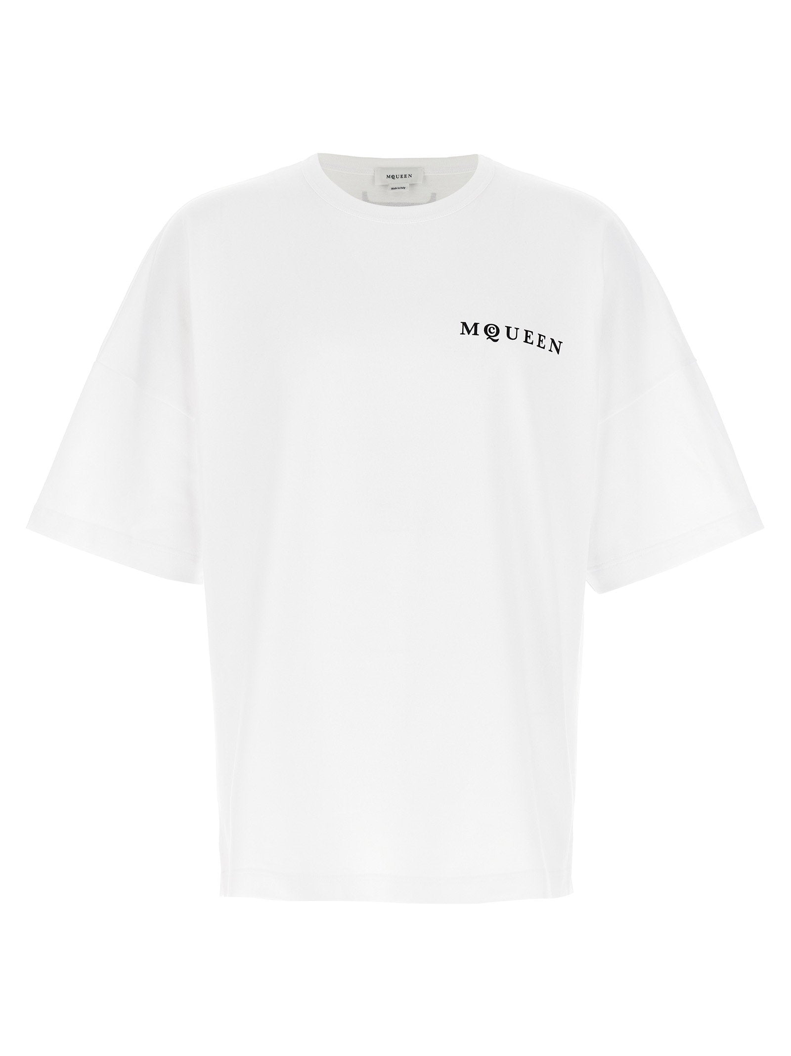 Alexander McQueen Logo-Print Cotton T-shirt — White