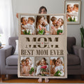 Collage de fotos personalizado Manta suave con título y nombres de 1 a 6 niños Decoración del hogar Día de la madre Cumpleaños Regalo para mamá Abuela Familia
