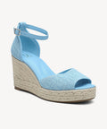 Commute Espadrilles Round Toe Wedge Sandal - Light Blue / US 8.5 | EU 39.5 | UK 6.5