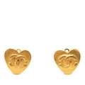 CC Gold Plated Heart Clip On Earrings