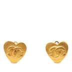 CC Gold Plated Heart Clip On Earrings