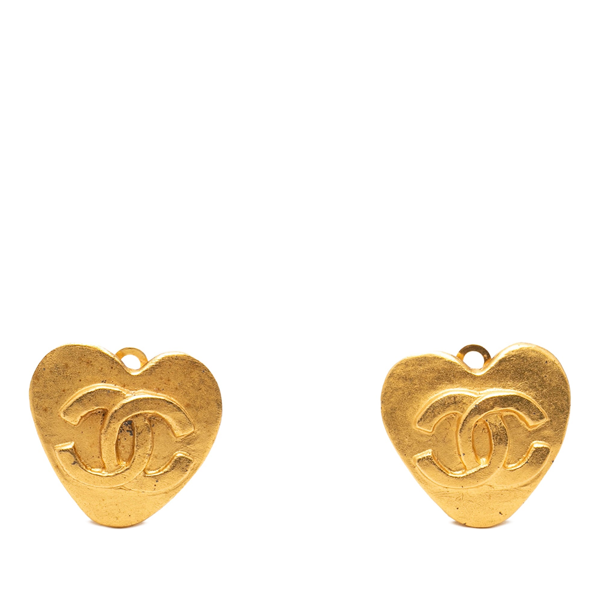 CC Gold Plated Heart Clip On Earrings