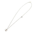 CC Brass and Strass Faux Pearl Pendant Necklace