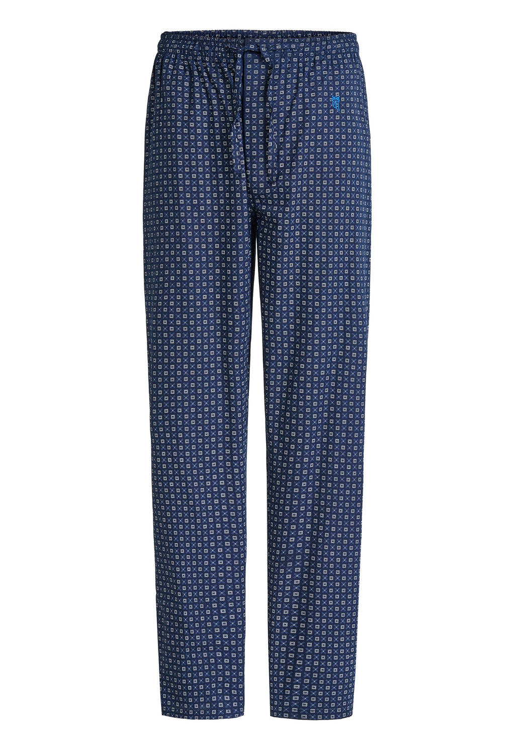 Pantalón Pijama Hombre Largo Algodón Popelín Estampado - Azul 8301_39