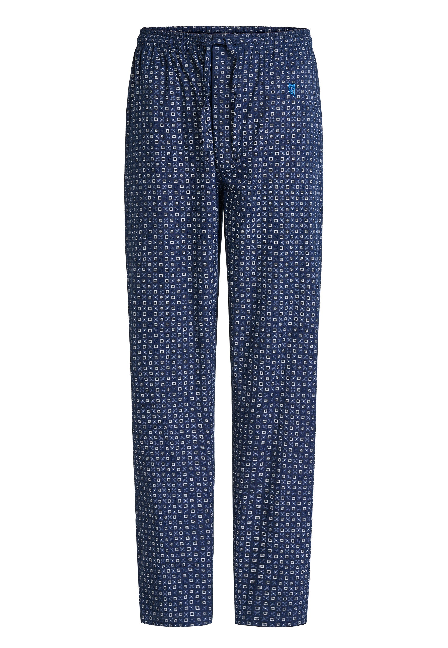 Pantalón Pijama Hombre Largo Algodón Popelín Estampado - Azul 8301_39