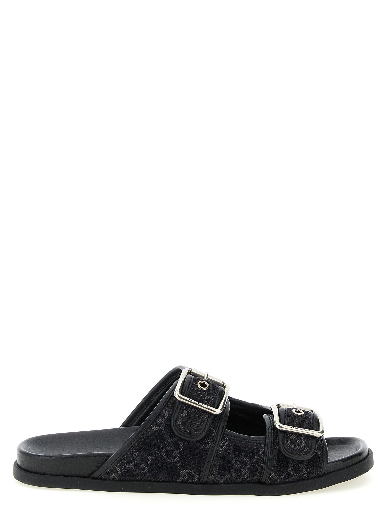 Gucci GG Denim Slides — Black
