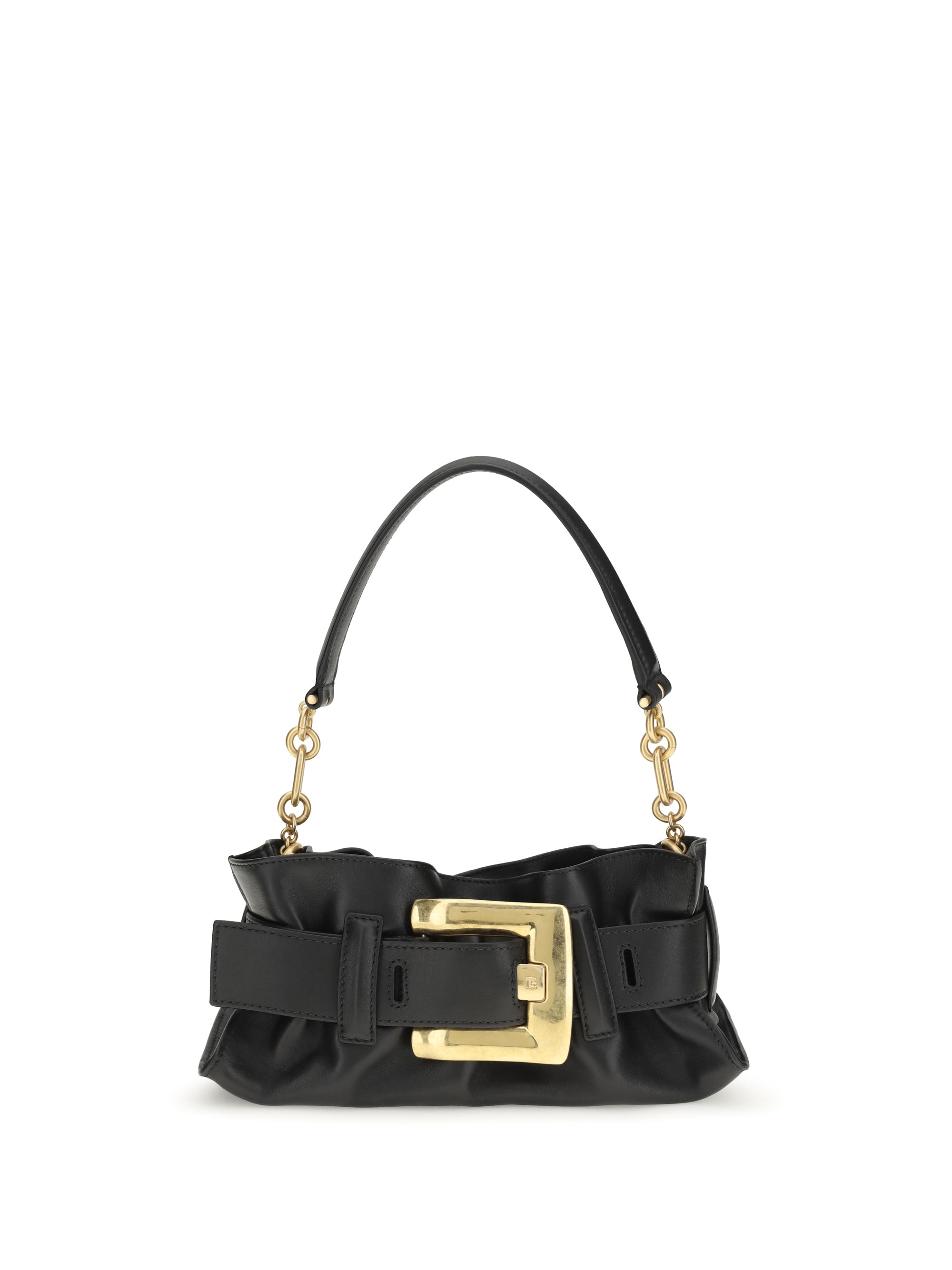 Balmain Mini Anthem Shoulder Bag — Black