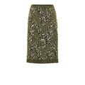 Women's Green Viscose Mini Skirt
