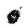 Men's Black Leather Keychain Accessory