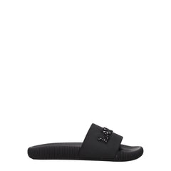 Women's Black Cotton Slippers