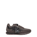Women's Gray Fur Chunky Sneakers