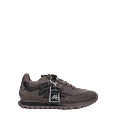 Women's Gray Fur Chunky Sneakers
