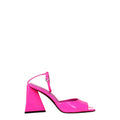 Women's Leather Open-Toe Heel Sandal Pink