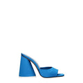 Women's Light Blue Satin Platform Sandals