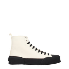 Men's Beige Fabric High Top Sneakers