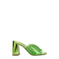 Women's Green Plexiglass Platform Sandals