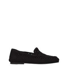 Men's Black Fabric Slip-On Loafers