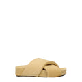 Women's Beige Horsehair Slippers