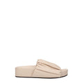 Women's Pink Leather Slippers