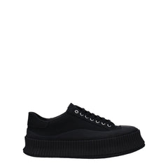 Men's Black Fabric Platform Sneakers