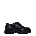 Men's Black Leather Oxfords And Derbies Shoe
