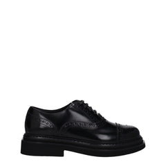 Men's Black Leather Oxfords And Derbies Shoe