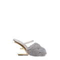 Women's Gray Mink Slippers