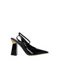 Women's Black Leather Sandals