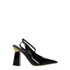 Women's Black Leather Sandals