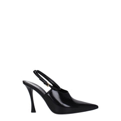 Women's Leather Slingback Pump Black