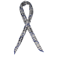 Women's Gray Silk Foulard Accessory