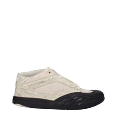 Men's Beige Fabric Chunky Sneakers