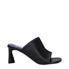 Women's Eco Leather Sandal Heel Black