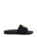 Men's Black Fabric Slippers