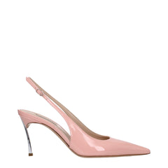 Women's Patent Leather Slingback Heel Pink