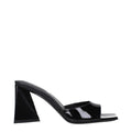 Women's Patent Leather Heel Sandal Black