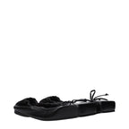 Black Leather Ballet Flats