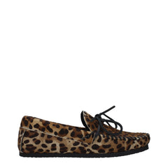 Women's Brown Horsehair Slip-On Loafers