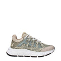Men's Green Fabric Low Top Sneakers