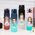 Botella de agua deportiva con tapa abatible y correa para regalo de cumpleaños para mujeres amantes del yoga