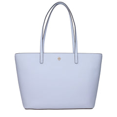 Women's Light Blue Leather Shoulder Bag