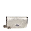 Women's Gold Leather Crossbody Bag