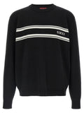 Gucci Logo-Intarsia Cotton Silk Sweater — Black