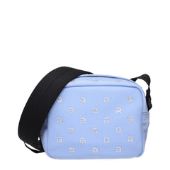 Women's Light Blue Fabric Crossbody Bag